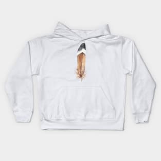 Pennaceous Feather. Watercolor Kids Hoodie